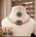 Emrald Rubby Uncut Polki Necklace