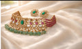 Regal Emrald Ruby Polki Choker Necklace Set