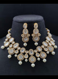 American Diamond with Kundan Fusion Necklace