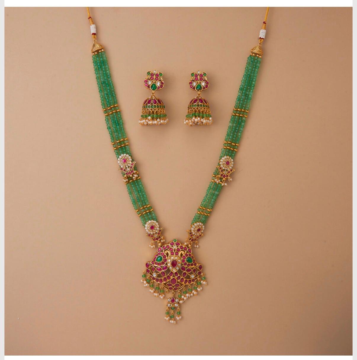 Antique Long Pendant Mala Set