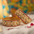 Antique Kundan Openable Bangles