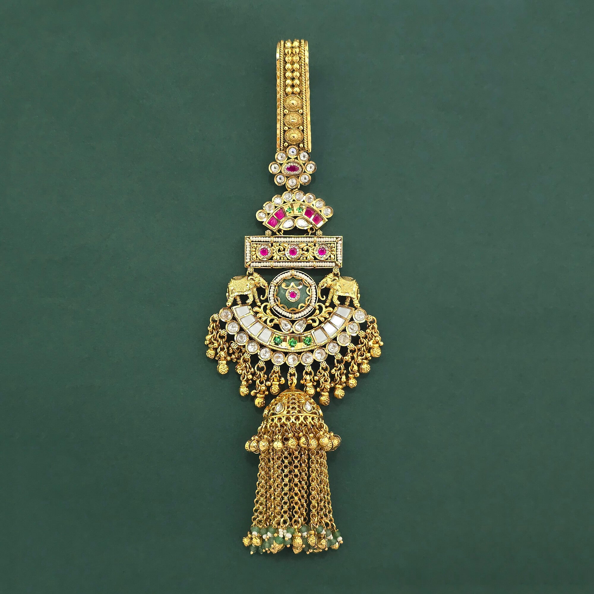 Antique Moti Jhuda With Kundan
