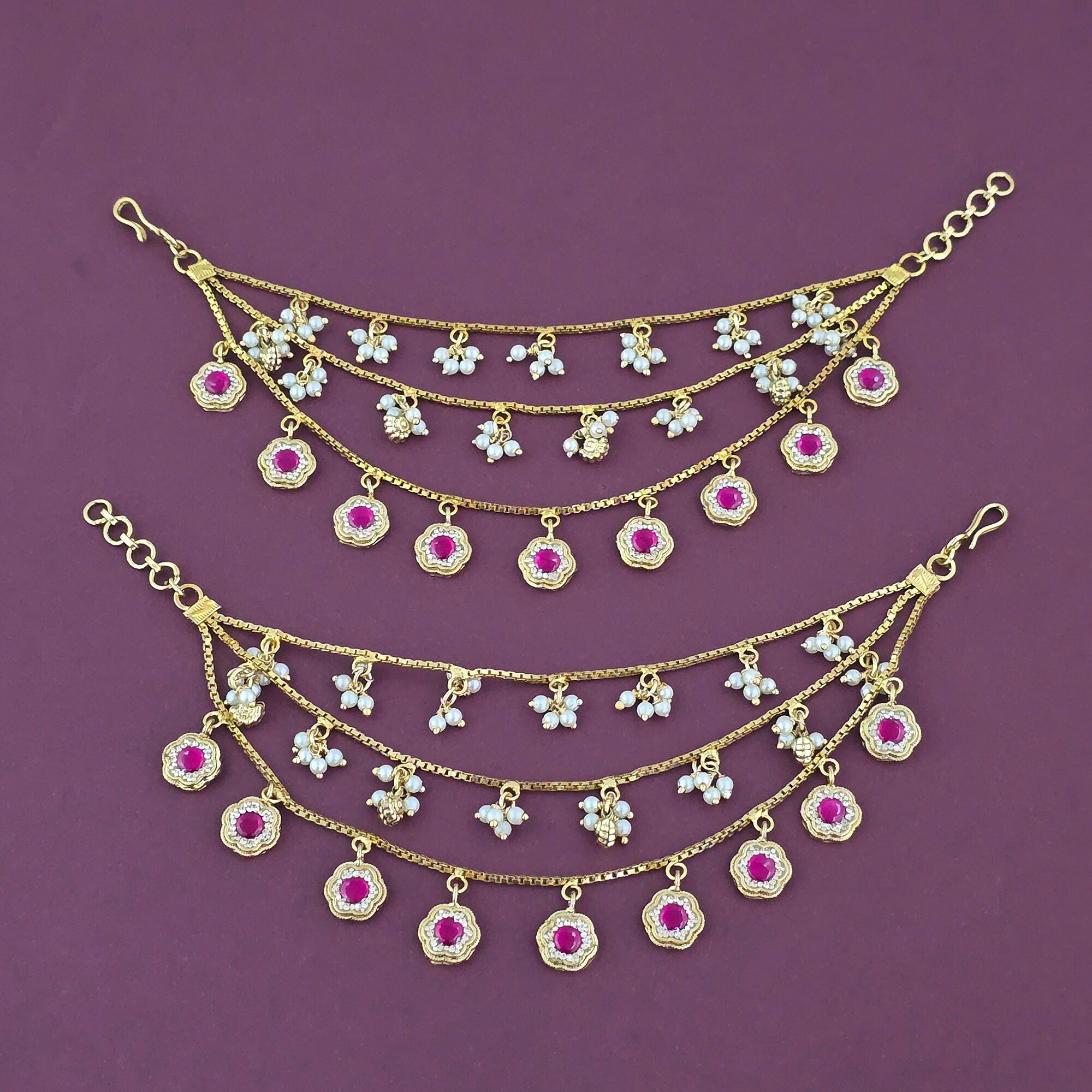 Antique Pearl Kundan Kanchain