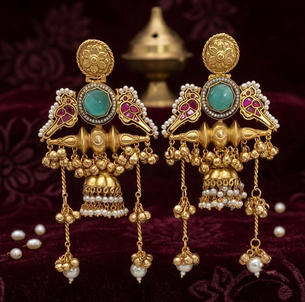 Bird Motif Earings