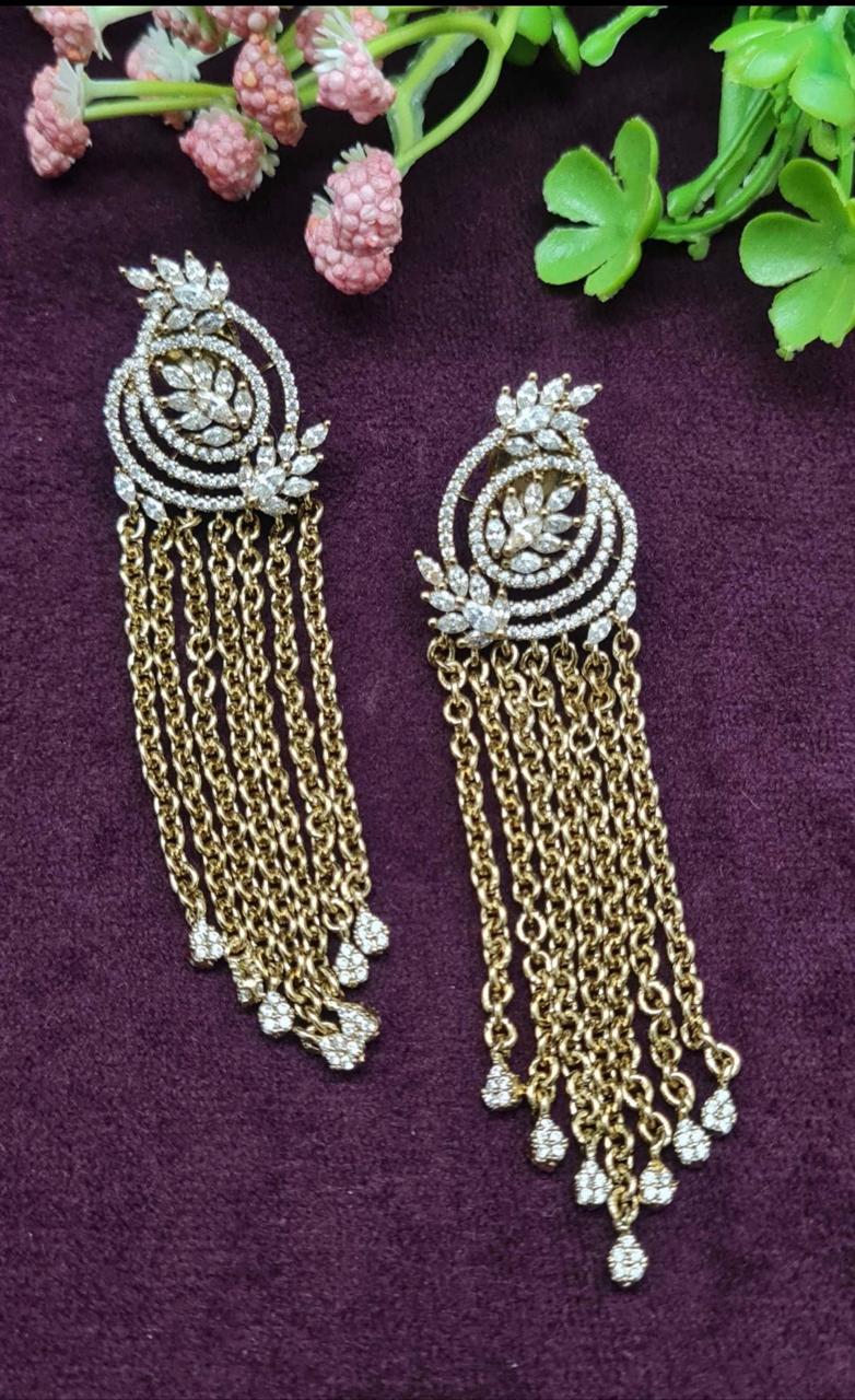 Chain Fancy AD Earrings