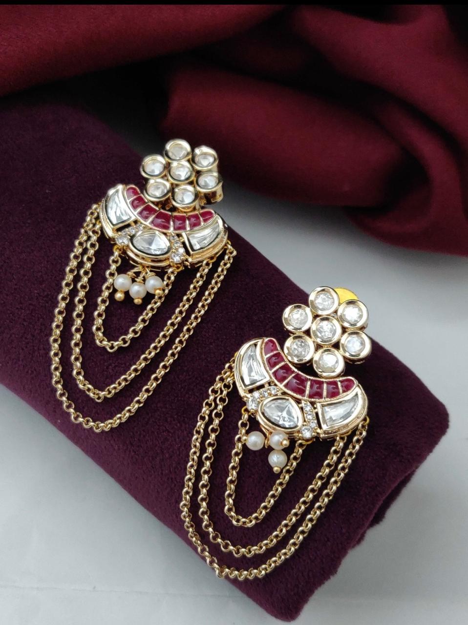Dangling Kundan Earings