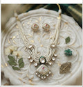 Delicate Kundan With Mother Of Pearl Necklace