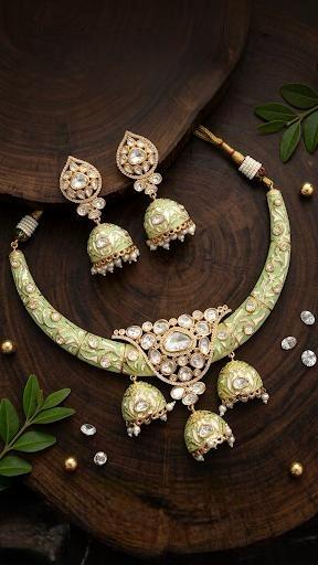 Exclusive Polki Meenakari Necklace