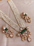 Exclusive Polki Necklace With Pearl Mala