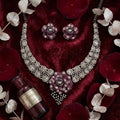 Floral Ruby Diamond Necklace