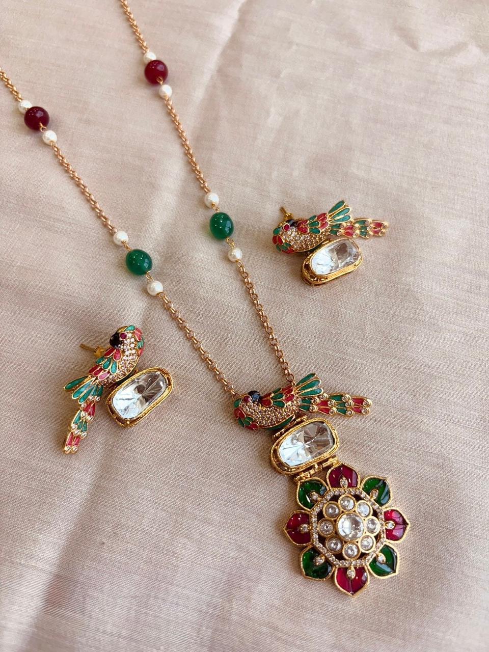 Fusion Polki Chian Pendent