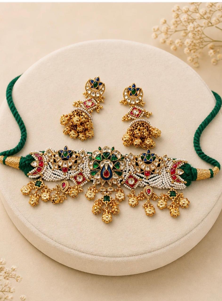 Hand Crafted Kundan Choker Set