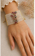 Hand Crafted Jadau Kundan Pearl Brcelet