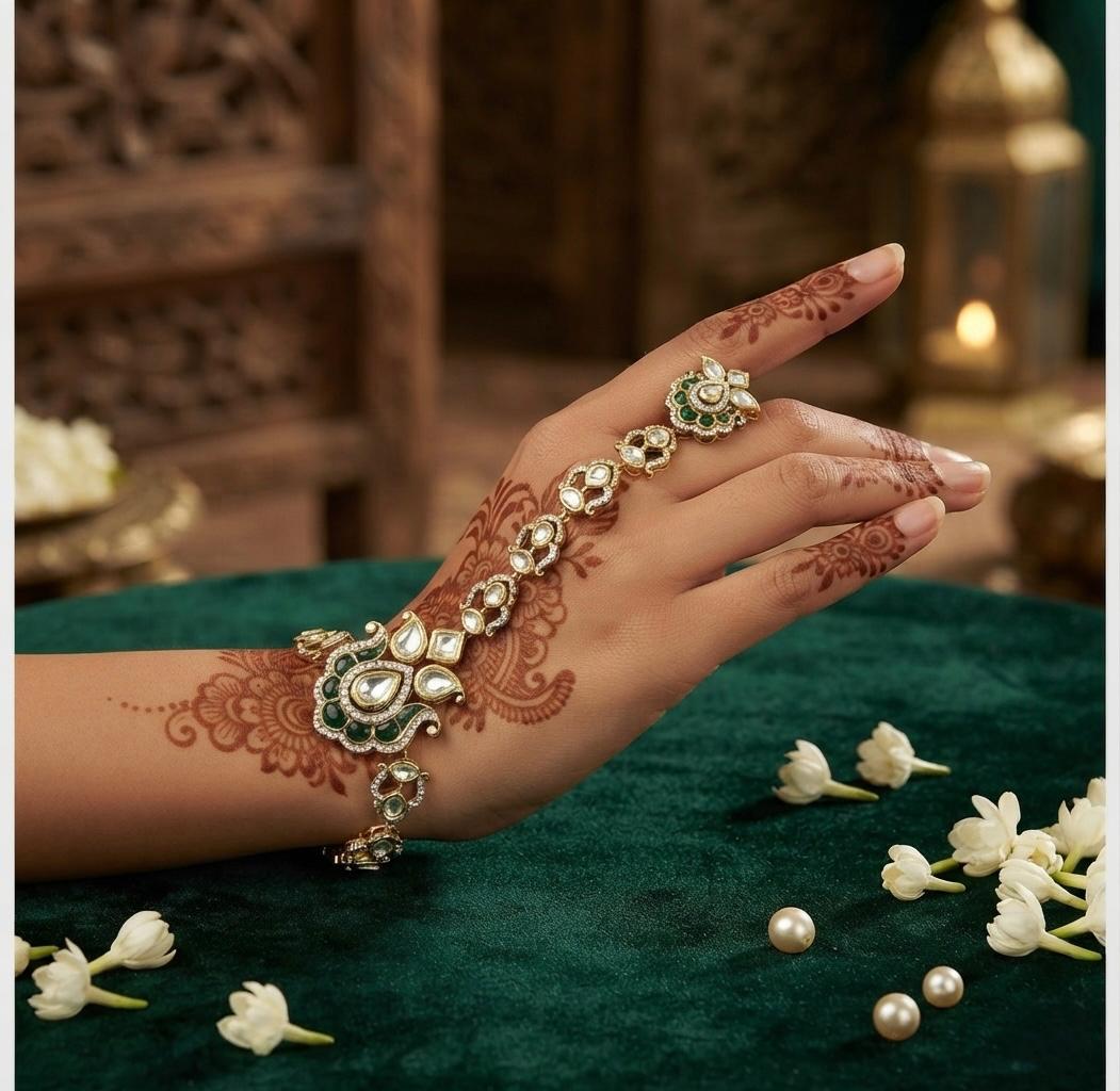 Hathpan With Intricate Kundan Work