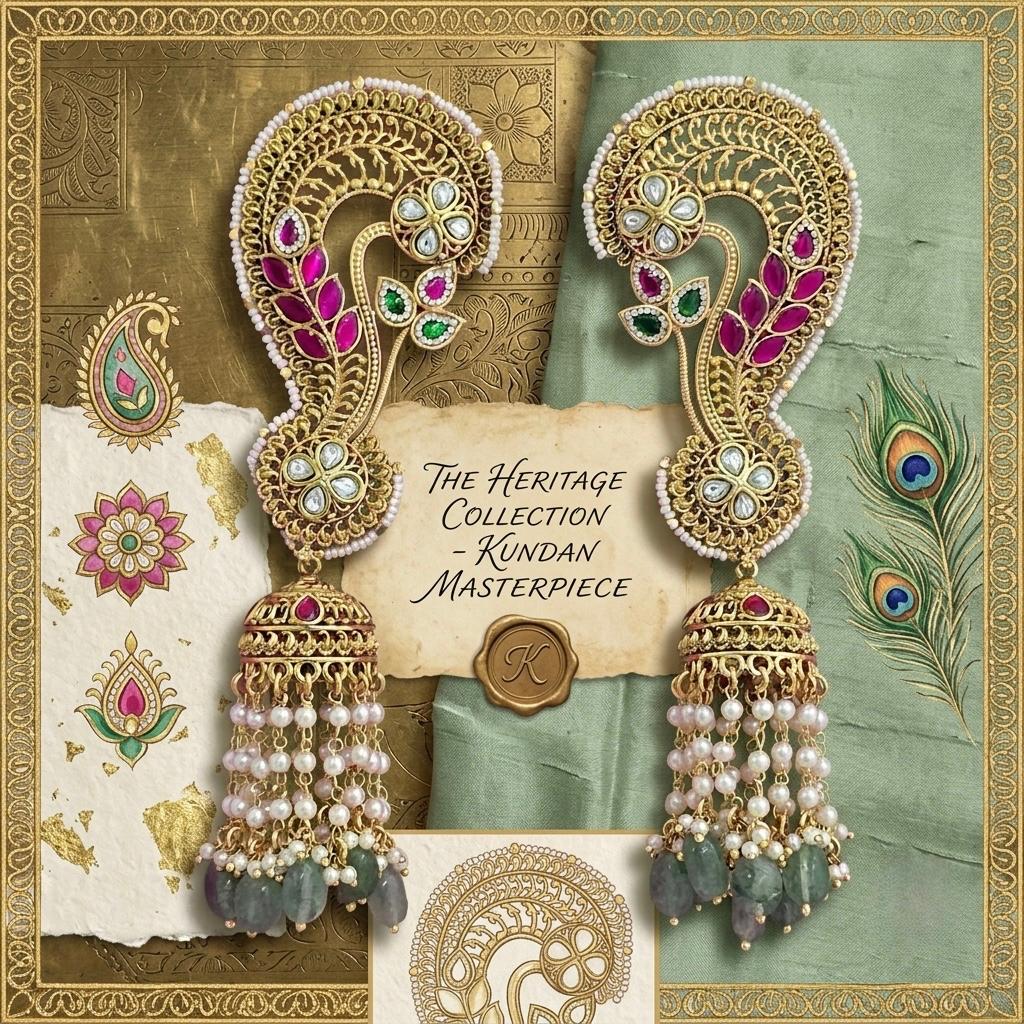 Heritage Kundan Earcuff