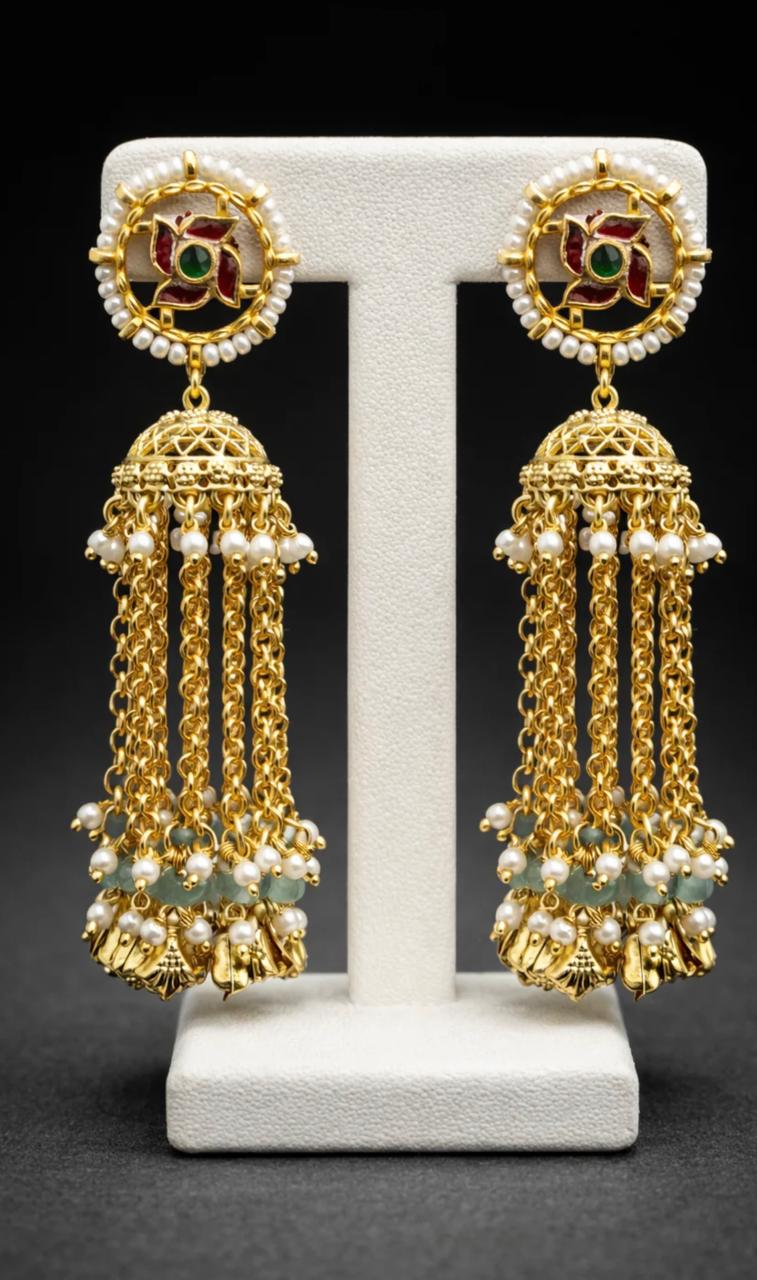 Heritage Jadav Goldplated Jhumka Earing