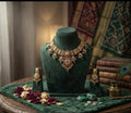 Heritage Kundan Hasli With Green Pearl