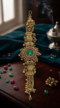 Heritage Watch With Gold Beads And Kundan
