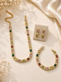 Multicolour Crystal Tennis Necklace