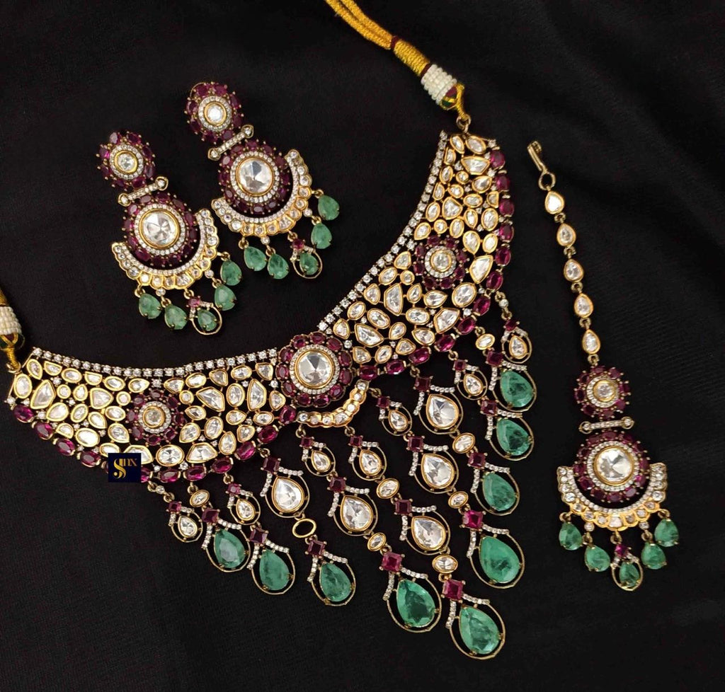 Kundan Polki Bridal Necklace Set