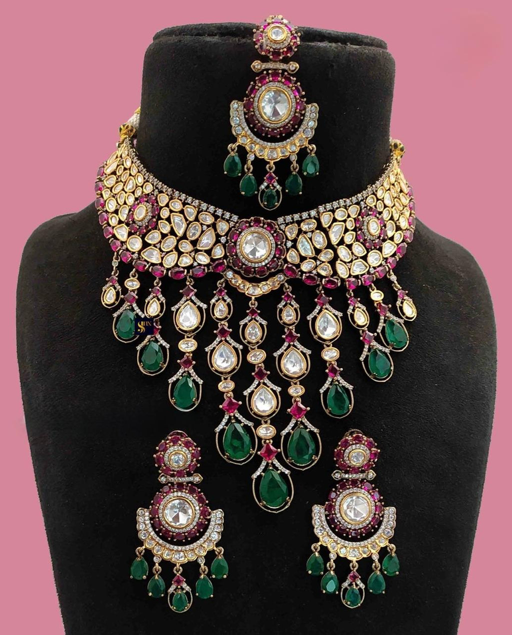 Kundan Polki Bridal Necklace Set
