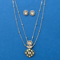 Kundan Delicate Two Layer Pendant Set