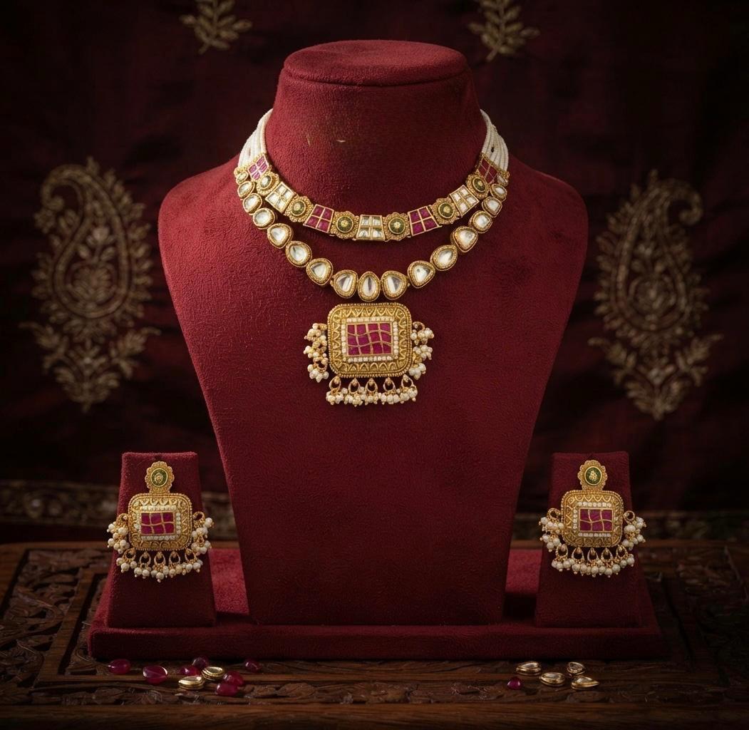 Kundan Hasli Necklace
