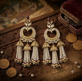 Kundan Jhumkhi With Pearl Hanging