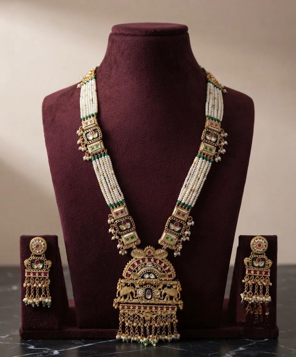 Kundan Long Wedding Necklace