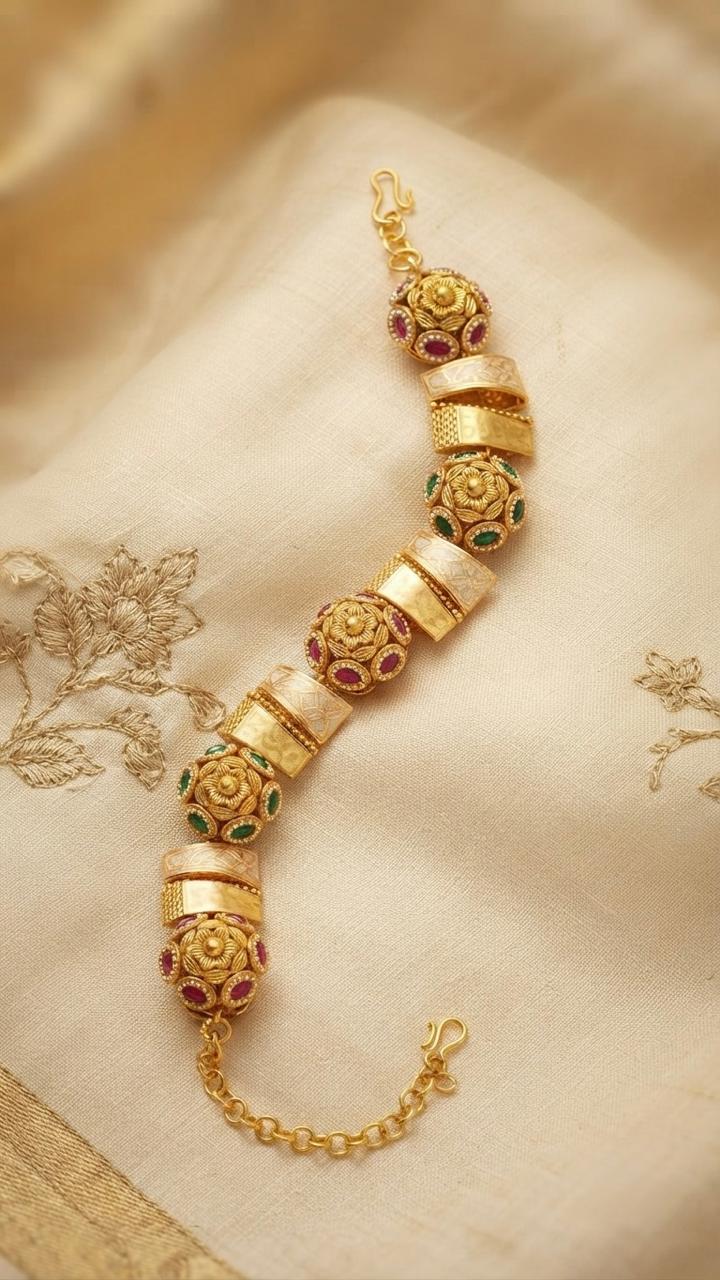 Kundan Meenakari Bracelet