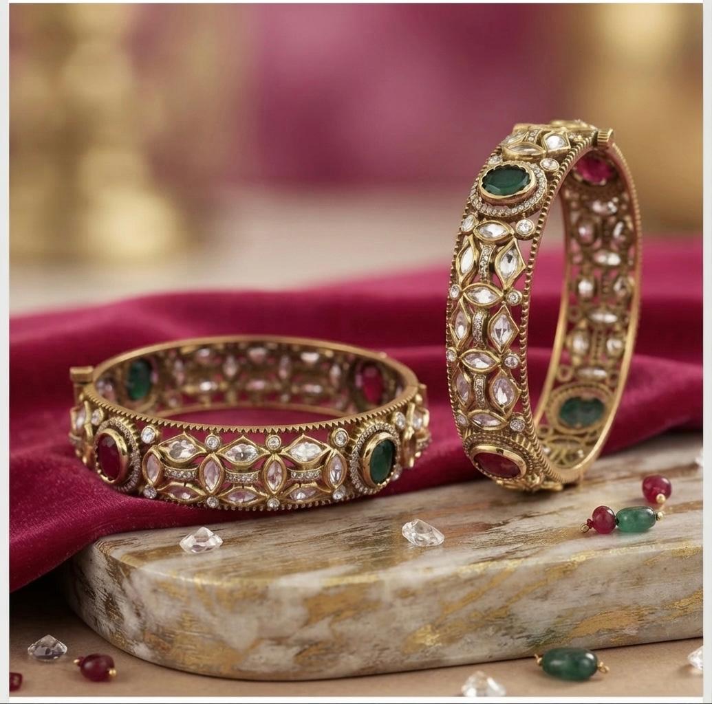 Kundan Openable Bangle
