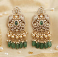 Kundan Pearl Elephant Earings