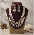 Kundan Pearl Long Necklace Set