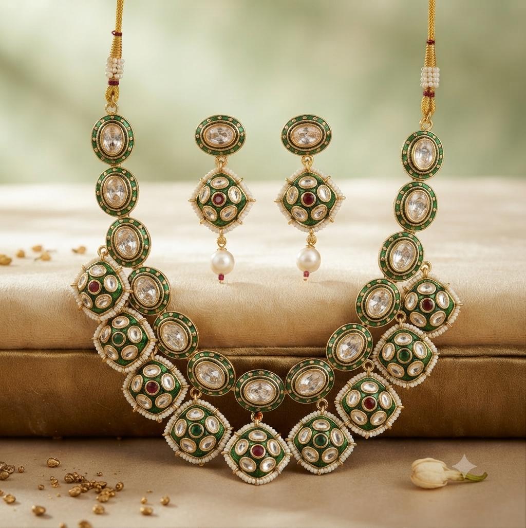 Kundan Two Layer Necklace