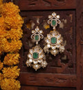 Kundan With Emrald Dome Jhumkha