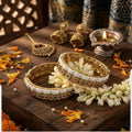 Kundan With Pearl Bangles