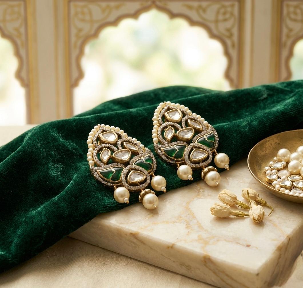 Kundan With Pearl Drops