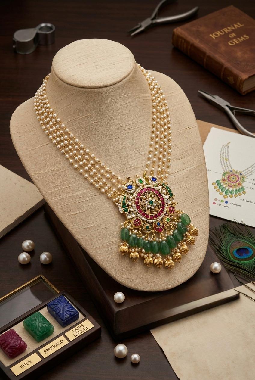 Madhubani Kundan Necklace set
