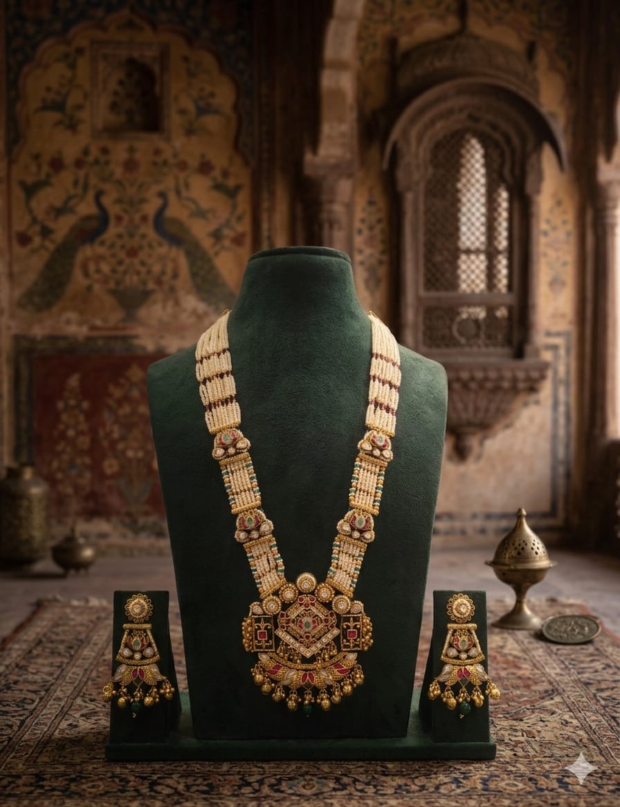 Maharani Long Heritage Necklace Set