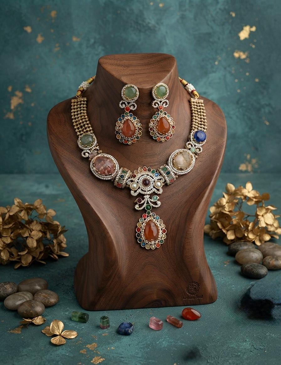 Multi Colour Stone Necklace