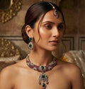 Multicolour Polki And Kundan Heritage Necklaceset