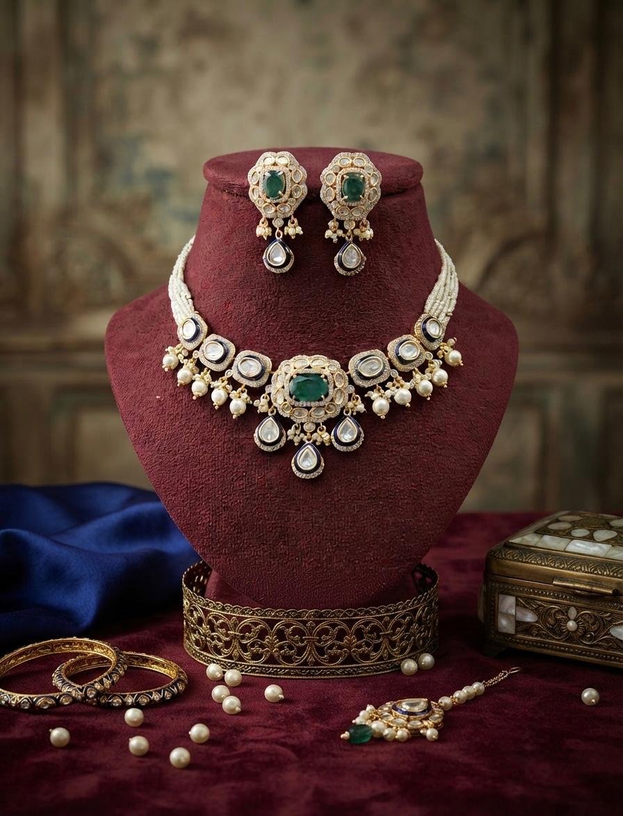Pearl Traditional Kundan Necklace