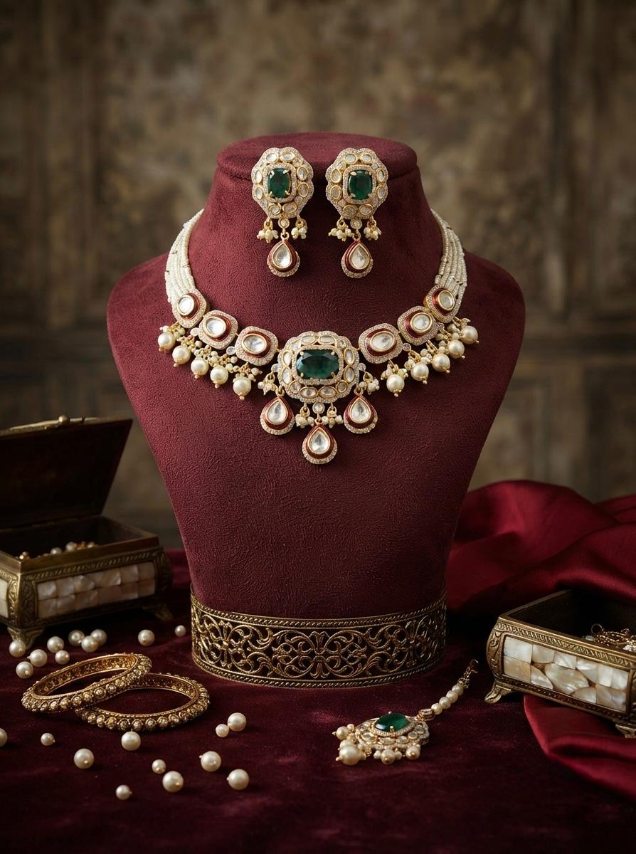Pearl Traditional Kundan Necklace