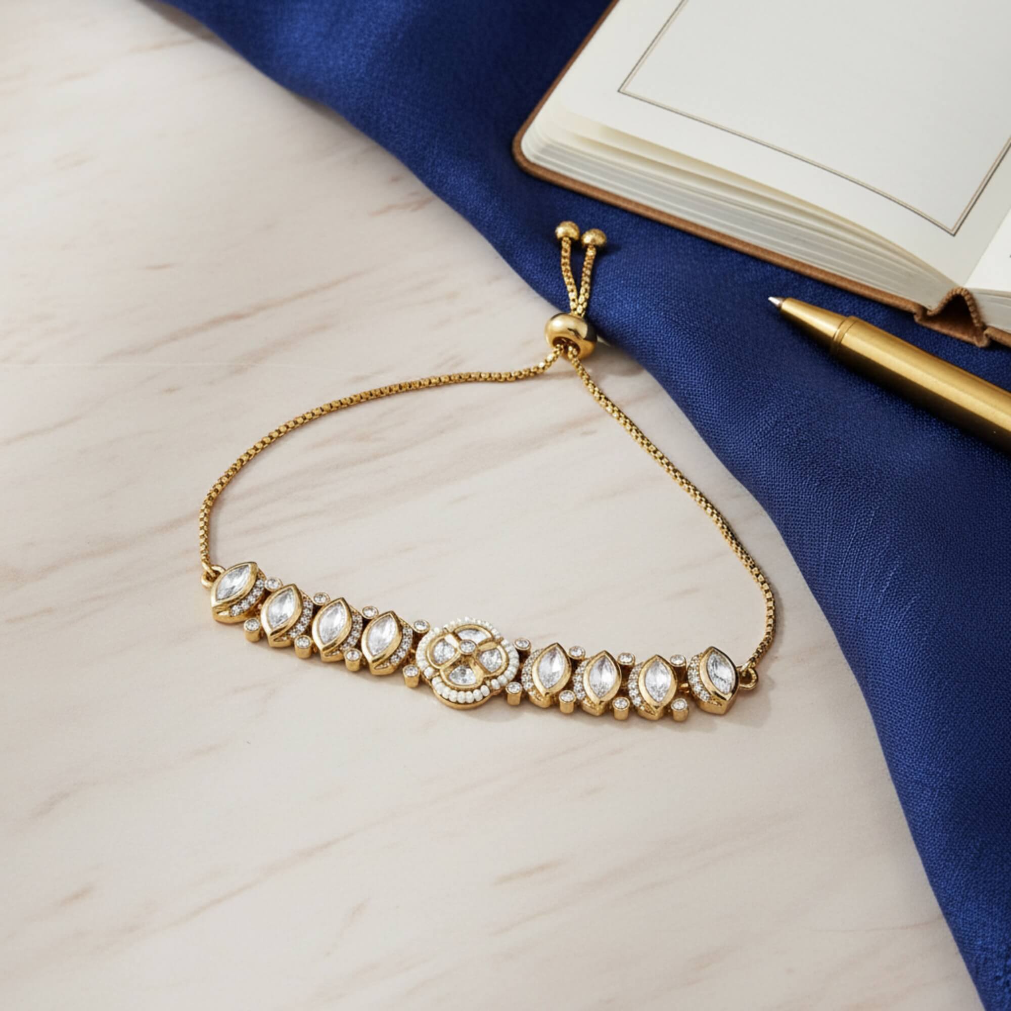 Pearl Kundan Bracelet