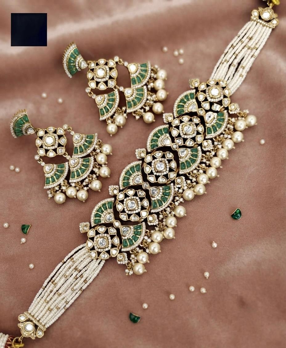 Pearl Kundan Choker Necklace