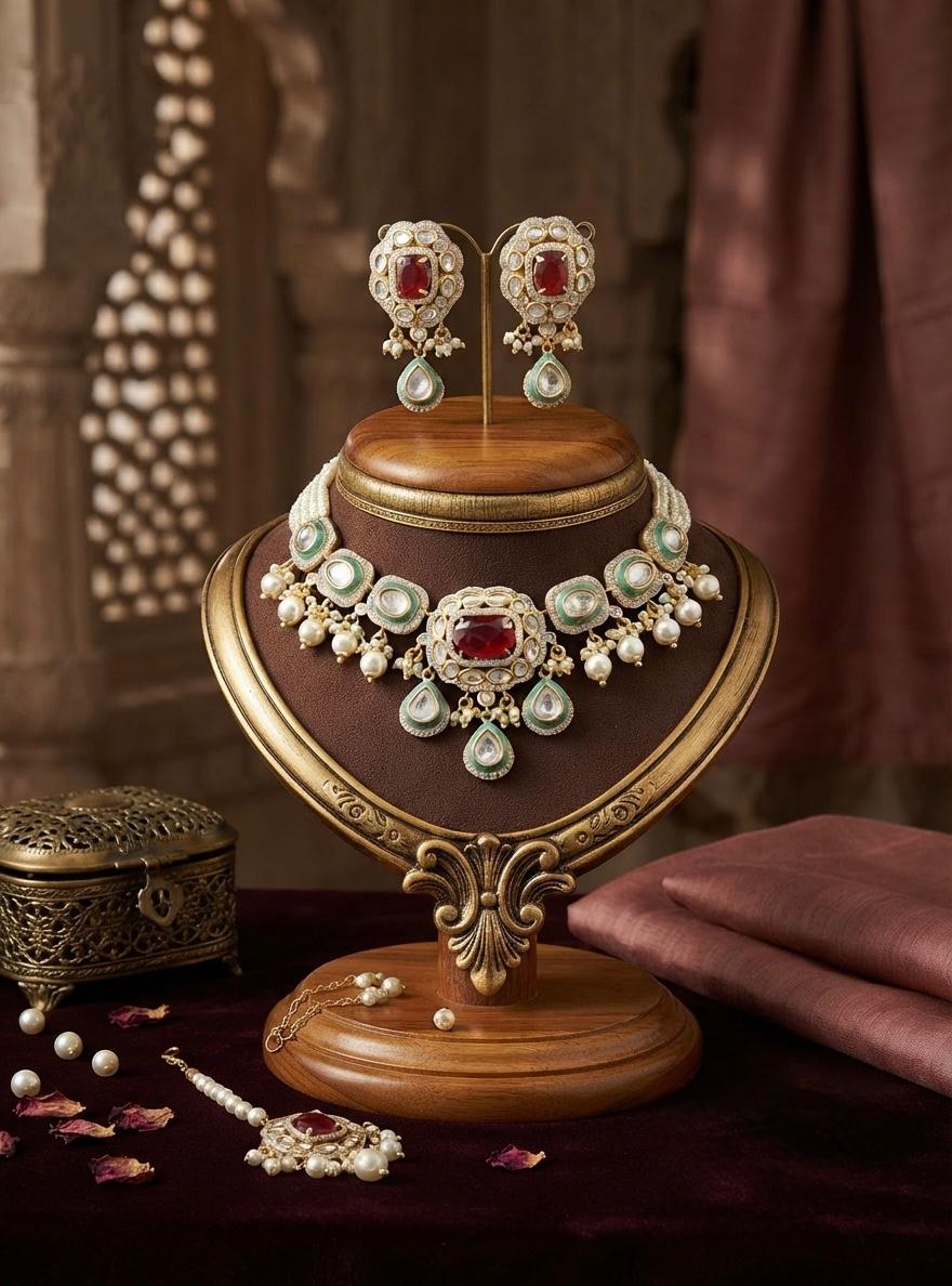 Pearl Traditional Kundan Necklace