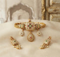 Rajwadi Meenakari Choker Necklace Set