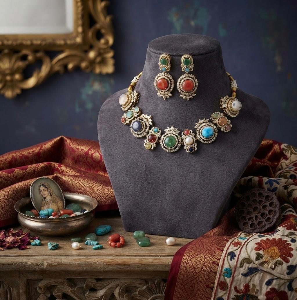 Sabyasachi Colorful Stone Necklace