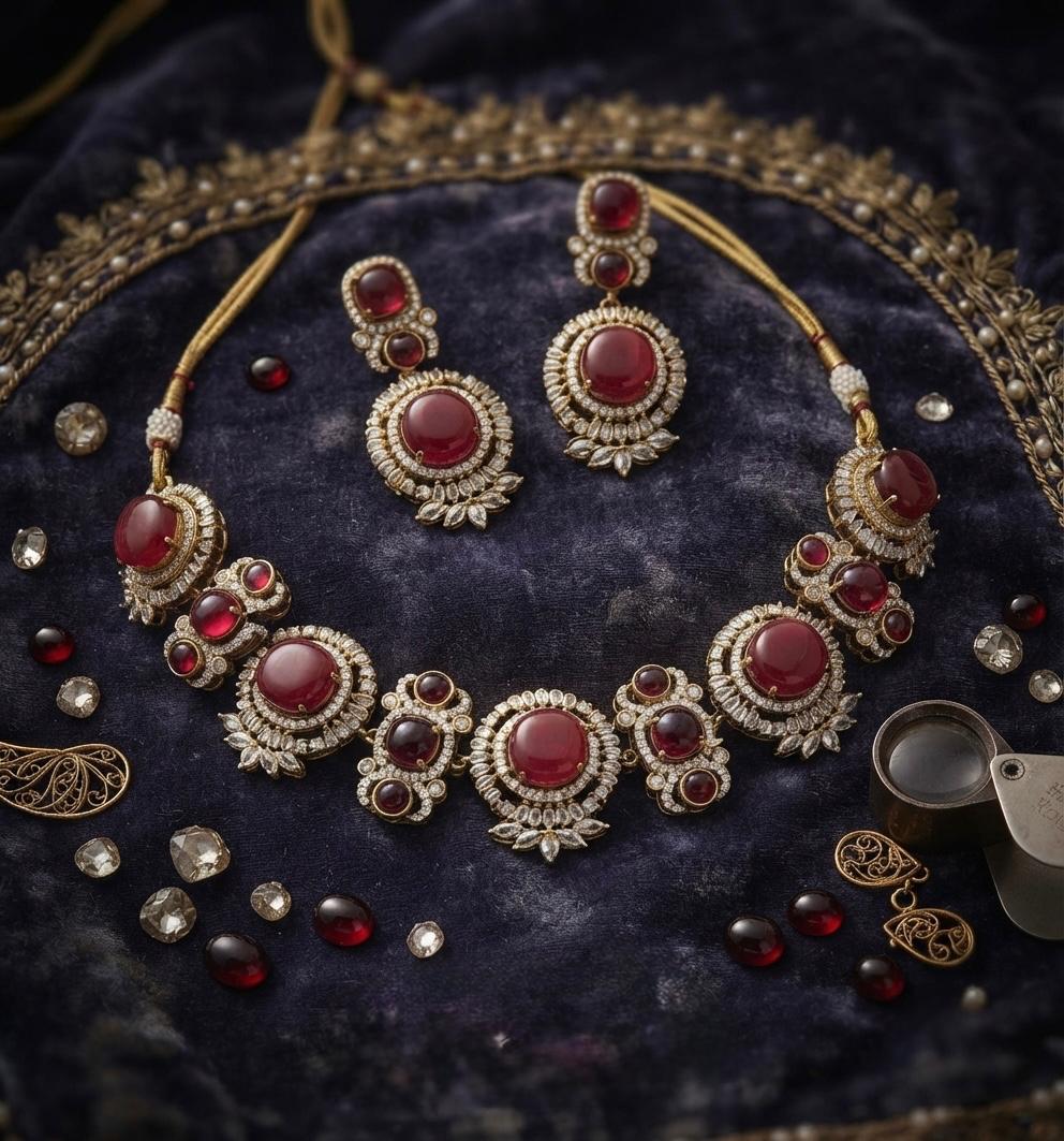 Sabyasachi Colorful Stone Necklace