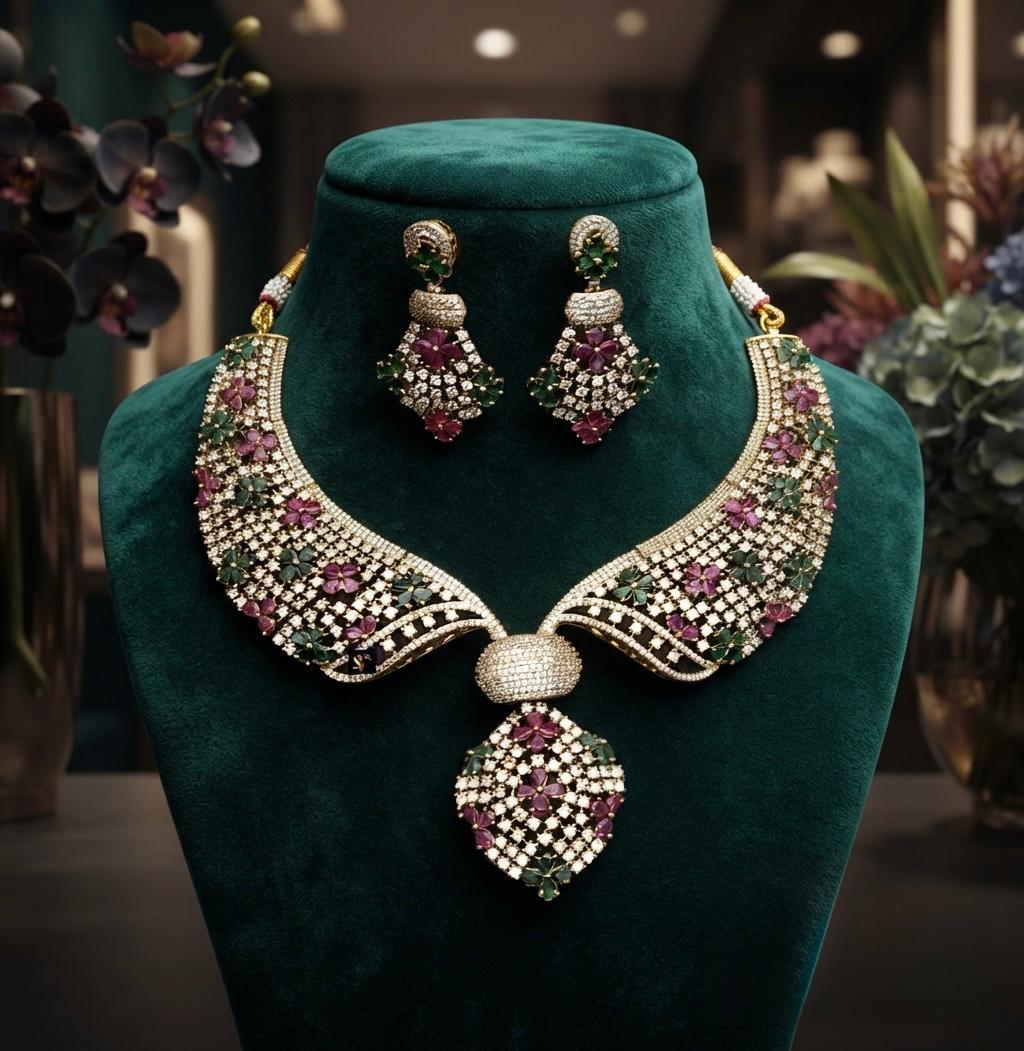 Statement Choker Necklace Set